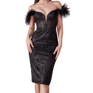 Cinderella Divine J829 Cocktail Dress Black Size 10 and